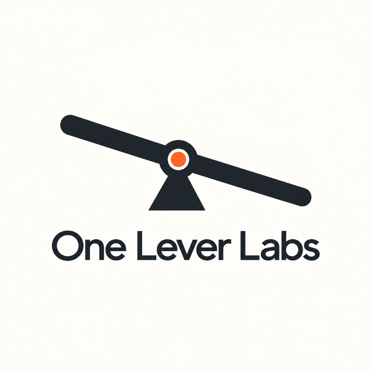 One Lever Labs — a lever with an orange pivot